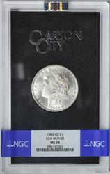 1882-CC Morgan Silver Dollar MS63 NGC GSA Holder