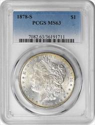 1878-S Morgan Silver Dollar MS63 PCGS