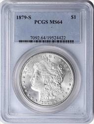 1879-S Morgan Silver Dollar MS64 PCGS