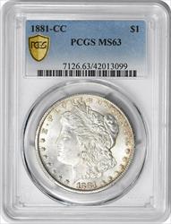 1881-CC Morgan Silver Dollar MS63 PCGS