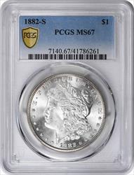 1882-S Morgan Silver Dollar MS67 PCGS
