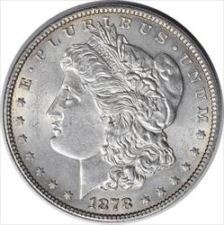 1878 Morgan Silver Dollar 7TF Reverse of 1878 MS60 Uncertified #135