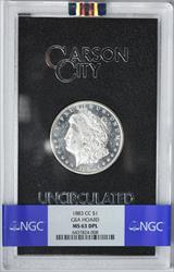 1883-CC Morgan Silver Dollar MS63DPL NGC GSA Holder