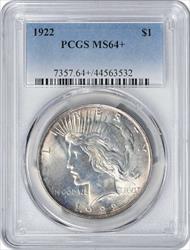 1922 Peace Silver Dollar MS64+ PCGS