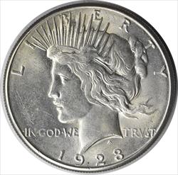 1923-S Peace Silver Dollar MS60 Uncertified