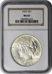 1923 Peace Silver Dollar MS65 NGC