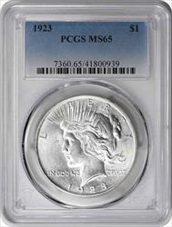 1923 Peace Silver Dollar MS65 PCGS