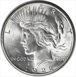 1922-S Peace Silver Dollar MS63 Uncertified #127