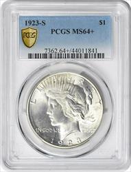1923-S Peace Silver Dollar MS64+ PCGS
