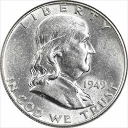 1949 Franklin Silver Half Dollar AU58 Uncertified #156