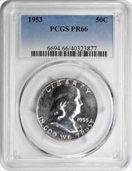 1953 Franklin Silver Half Dollar PR66 PCGS