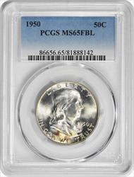 1950 Franklin Silver Half Dollar MS65FBL PCGS