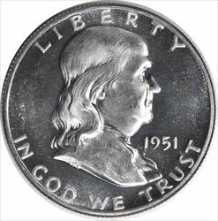 1951 Franklin Silver Half Dollar PR65 Uncertified #150