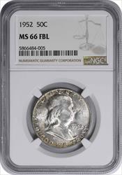 1952 Franklin Silver Half Dollar MS66FBL NGC