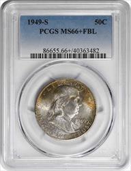 1949-S Franklin Silver Half Dollar MS66+FBL PCGS