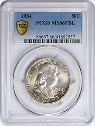 1954 Franklin Silver Half Dollar MS66FBL PCGS