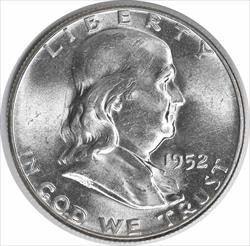 1952 Franklin Silver Half Dollar MS63 Uncertified #226