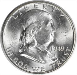 1949 Franklin Silver Half Dollar MS63 Uncertified #947