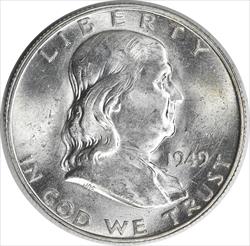1949-D Franklin Silver Half Dollar MS63 Uncertified #950