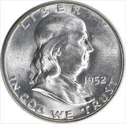 1952 Franklin Silver Half Dollar MS63 Uncertified #1015