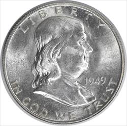 1949-D Franklin Silver Half Dollar MS63 Uncertified #1016