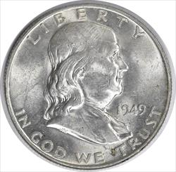 1949-D Franklin Silver Half Dollar MS63 Uncertified #1018