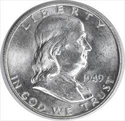 1949-D Franklin Silver Half Dollar MS63 Uncertified #1019