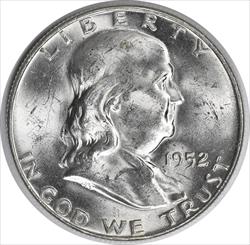 1952-D Franklin Silver Half Dollar MS63 Uncertified #1053