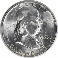 1953 Franklin Silver Half Dollar MS63 Uncertified #1010