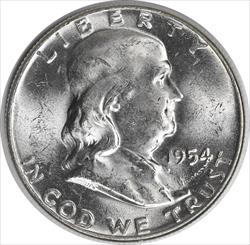1954 Franklin Silver Half Dollar MS63 Uncertified #1146