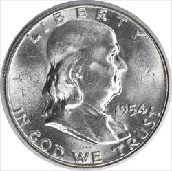 1954 Franklin Silver Half Dollar MS63 Uncertified #1147