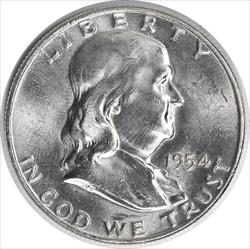 1954-D Franklin Silver Half Dollar MS63 Uncertified #1244