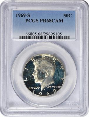 1969-S Kennedy Half Dollar PR68CAM PCGS