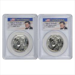 2014-P & D Kennedy Half 50th Anniversary Uncirculated Set SP67 First Strike PCGS