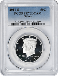 2011-S Kennedy Half Dollar PR70DCAM Silver PCGS