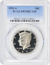 1991-S Kennedy Half Dollar PR70DCAM PCGS