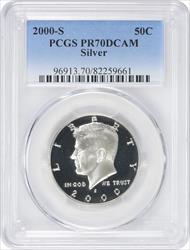 2000-S Kennedy Half Dollar PR70DCAM Silver PCGS