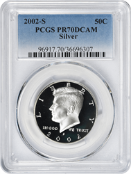 2002-S Kennedy Half Dollar PR70DCAM Silver PCGS