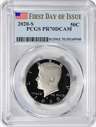 2020-S Kennedy Clad Half Dollar PR70DCAM First Day of Issue PCGS
