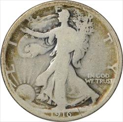 1916 Walking Liberty Silver Half Dollar G Uncertified