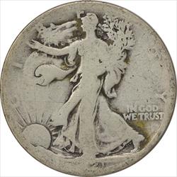 1921-S Walking Liberty Silver Half Dollar AG Uncertified