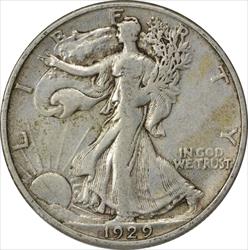 1929-S Walking Liberty Silver Half Dollar VF Uncertified