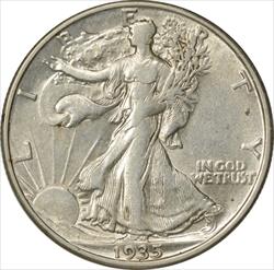 1935-D Walking Liberty Silver Half Dollar AU Uncertified
