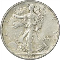 1936 Walking Liberty Silver Half Dollar EF Uncertified