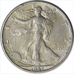 1937 Walking Liberty Silver Half Dollar AU58 Uncertified