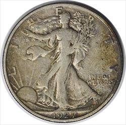 1927-S Walking Liberty Silver Half Dollar Choice VF Uncertified #109