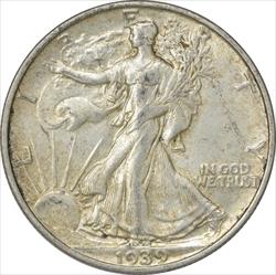 1939-S Walking Liberty Silver Half Dollar Choice AU Uncertified