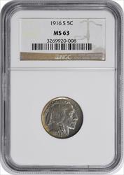 1916-S Buffalo Nickel MS63 NGC