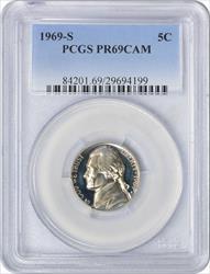 1969-S Jefferson Nickel PR69CAM PCGS