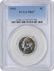 1954 Jefferson Nickel PR67 PCGS